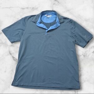 Greg Norman Collection Blue Short Sleeve Polo Golf Shirt Size Medium (M) C89